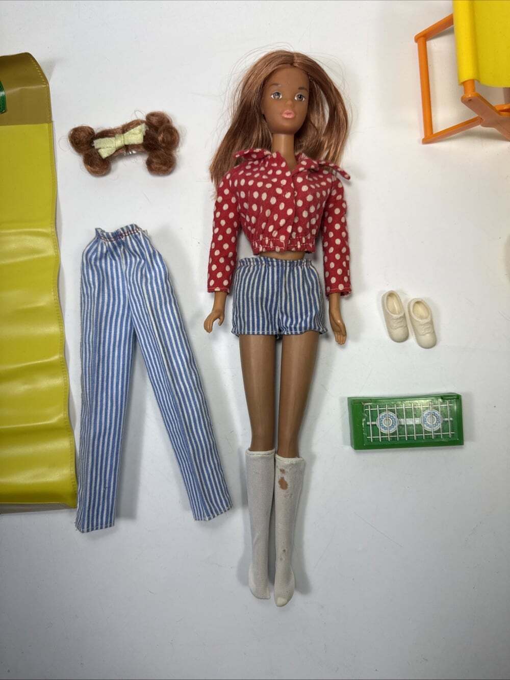 Vintage 1974 Yellowstone Kelley 7808 Barbie Doll Outfit Accessories HTF.